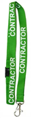Green Contractor Lanyard 15mm Pk10
