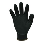 Milan Nylon Glove 13G Black Sandy Foam Nitrile Large  Size 9 Pair
