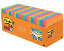 Post It Super Sticky Notes Rio de Janeiro Assorted Cabinet 76x76mm Pack 24
