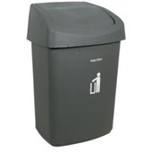 Sabco Waste Bin Swing Top Dark Grey 50L Each